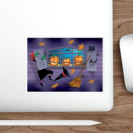 Whimsical Halloween Mischief Die-Cut Stickers (5 Sizes)