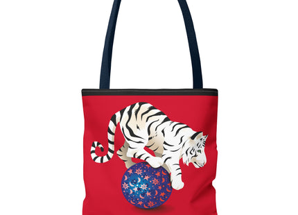 Majestic White Tiger on a Celestial Journey Tote Bag (AOP)