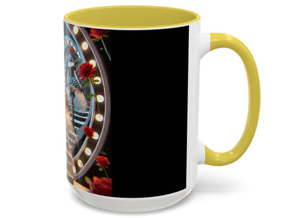 Halloween Witch Through the Mirror Colorful Mugs (11oz, 15oz)