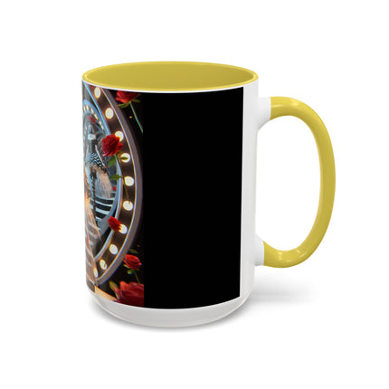 Halloween Witch Through the Mirror Colorful Mugs (11oz, 15oz)