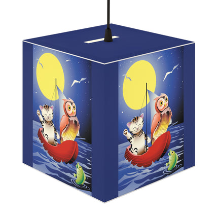 Embarking on a Moonlit Journey Light Cube Lamp