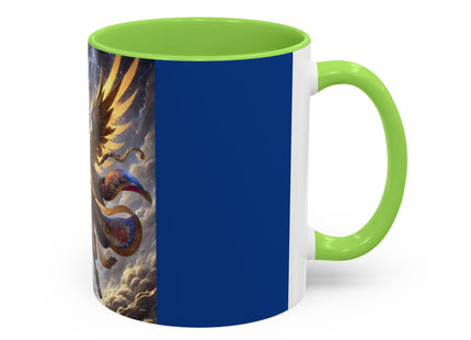 Valkyrie Descending Through Storm Colorful Mugs (11oz, 15oz)