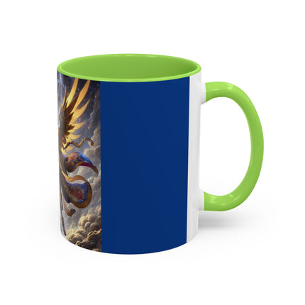Valkyrie Descending Through Storm Colorful Mugs (11oz, 15oz)