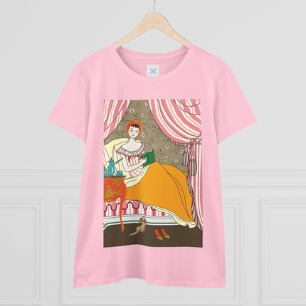 A Moment of Elegance and Comfort Women's Midweight Cotton Tee
