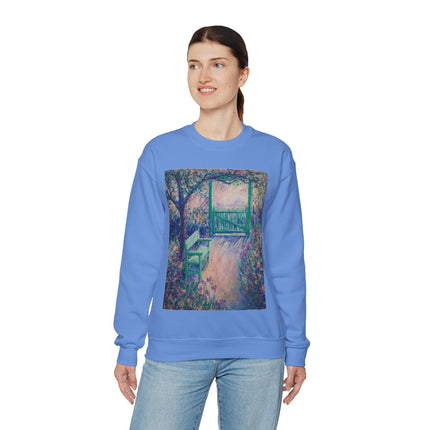 The Artist’s Garden (The Green Chair) by Theodore Earl Butler Heavy Blend™ Crewneck Sweatshirt