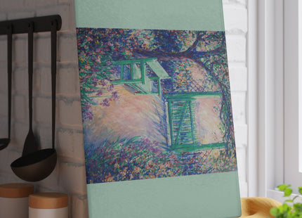 The Artist’s Garden by Theodore Earl Butler Glass Cutting Board