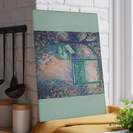 The Artist’s Garden Glass Cutting Board