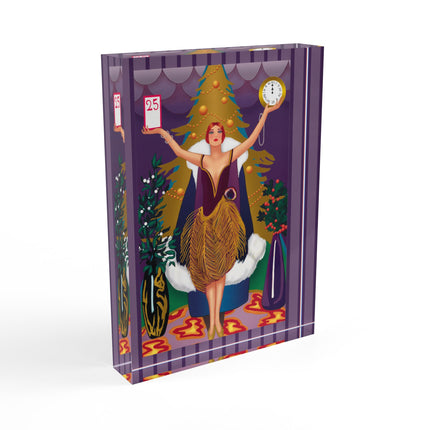 Countdown to Christmas Elegance Scented Acrylic Art Block