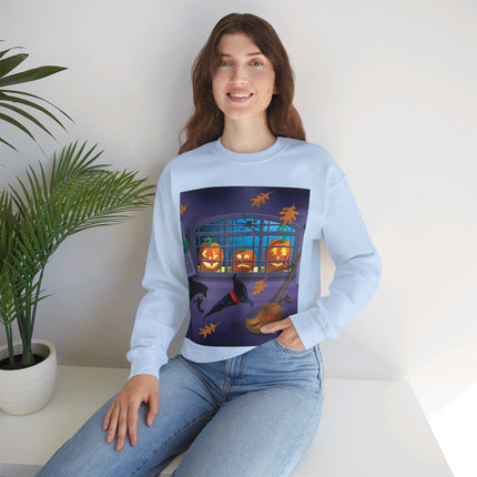 Whimsical Halloween Mischief Unisex Heavy Blend™ Crewneck Sweatshirt