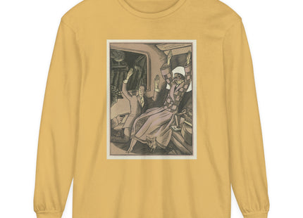 L’Attentat by Fernand Siméon Garment-dyed Long Sleeve T-Shirt