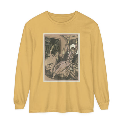 L’Attentat by Fernand Siméon Garment-dyed Long Sleeve T-Shirt