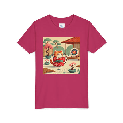 Archer Kitten in the Zen Garden Youth Short Sleeve Tee
