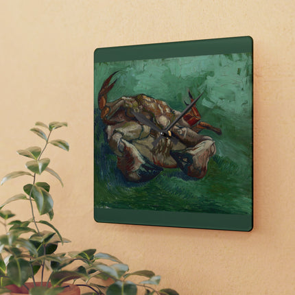 Crab on its Back by Vincent Van Gogh Acrylic Wall Clock