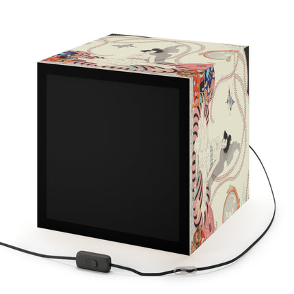 Minhuit … ou l’appartement a la mode by George Barbier Light Cube Lamp