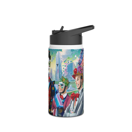 Cyber Punk Robots Stainless Steel Water Bottle