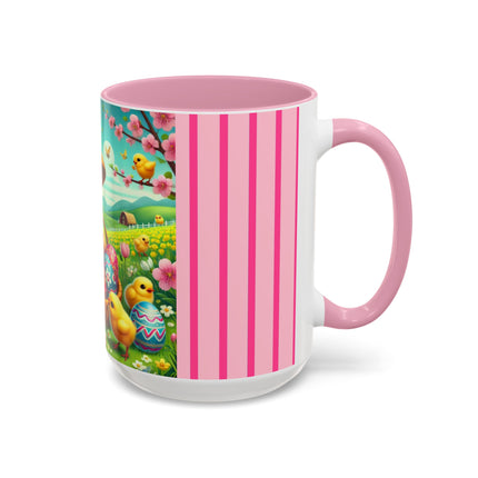 Geisha Kitten’s Easter Delight Colorful Mugs (11oz, 15oz)