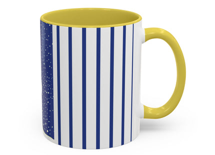 Snowman in Falling Snow Colorful Mugs (11oz, 15oz)