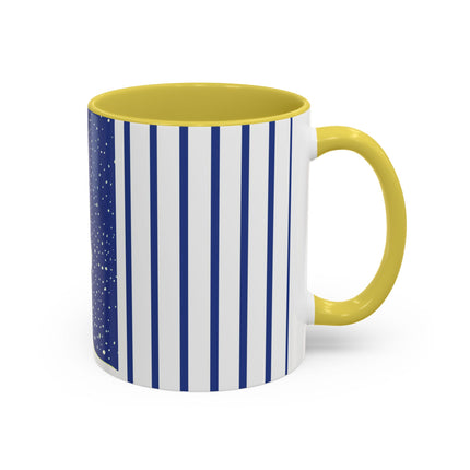 Snowman in Falling Snow Colorful Mugs (11oz, 15oz)