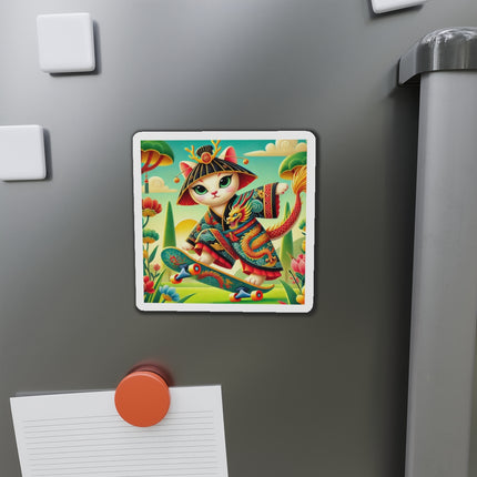 Dragon Dance on Wheels Die-Cut Magnets (5 Sizes)