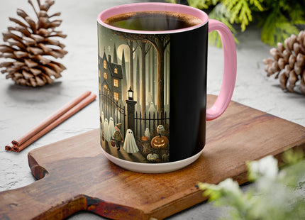 Ghostly Welcome – A Halloween Night Colorful Mugs (11oz, 15oz)