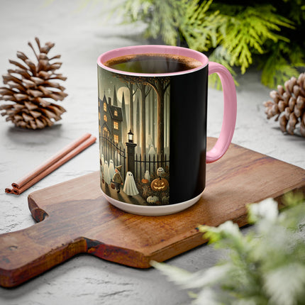 Ghostly Welcome – A Halloween Night Colorful Mugs (11oz, 15oz)