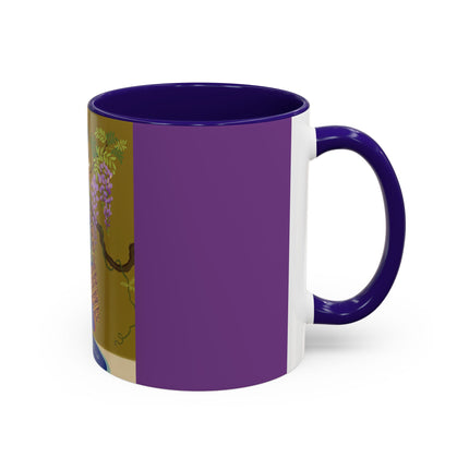 Wisteria Elegance Colorful Mug (11oz, 15oz) – Floral Beauty, Kimono Art & Timeless Grace