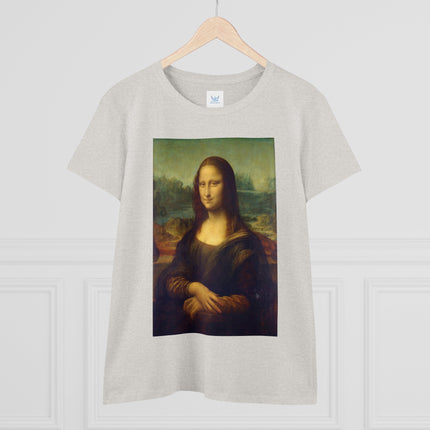 Mona Lisa by Leonardo da Vinci Women's Midweight Cotton Tee