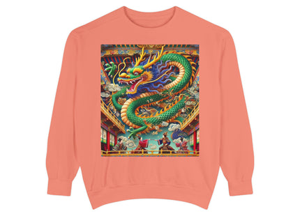 Tibetan Dragon Over Kabuki Duel Sweatshirt