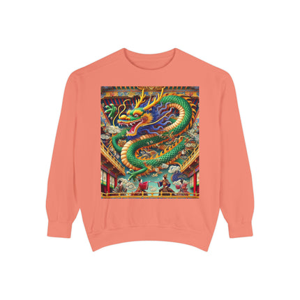 Tibetan Dragon Over Kabuki Duel Sweatshirt