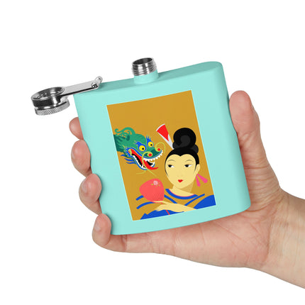 Dragon Fan Flask – Bold Chinese Fantasy & Elegant Strength