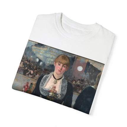 A Bar at the Folies-Bergère by Edouard Manet Unisex Garment-Dyed T-shirt