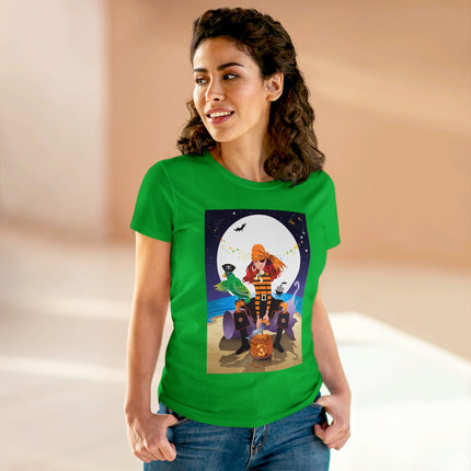Moonlit Pirate Halloween Women's Midweight Cotton Tee