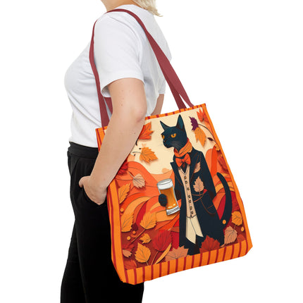 Siamese Cat at an Autumn Harvest Fair Tote Bag (AOP)