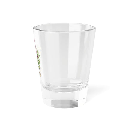 Tulip, Branches of Myrtle, and Shells by Maria Sibylla Merian Shot Glass, 1.5oz
