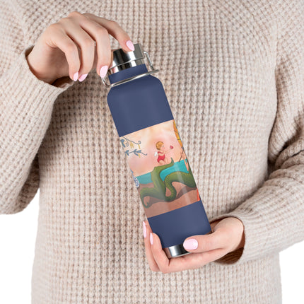 Mermaid with Parasol and Cupid by George Barbier Copper Vacuum Insulated Bottle, 22oz