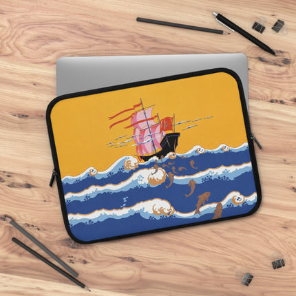 Golden Seas and Whimsical Dreams Laptop Sleeve
