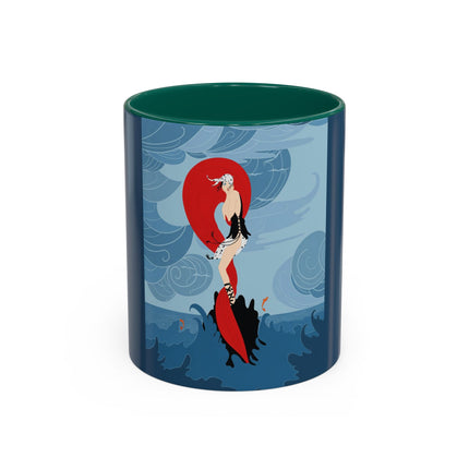 Siren of the Waves Colorful Mugs – Dramatic Sea Power & Bold Elegance