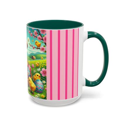 Geisha Kitten’s Easter Delight Colorful Mugs (11oz, 15oz)