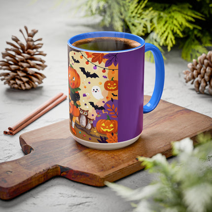 🎃🐈‍⬛ The Pumpkin Child’s Halloween Parade Colorful Mug – Whimsical Storybook Charm
