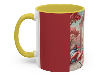 Petals, Porcelain, and Flamingos Colorful Mugs (11oz, 15oz)