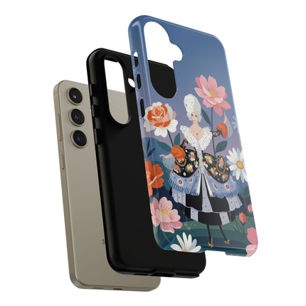 🌸🎀 The Grand Floral Promenade Phone Case – Art Deco Fashion Fantasy