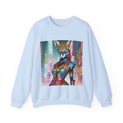 Cyber Cat Glamour Unisex Heavy Blend™ Crewneck Sweatshirt