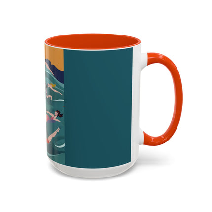 Summer Splash Colorful Mugs – Retro Beach Joy & Carefree Summer Vibes