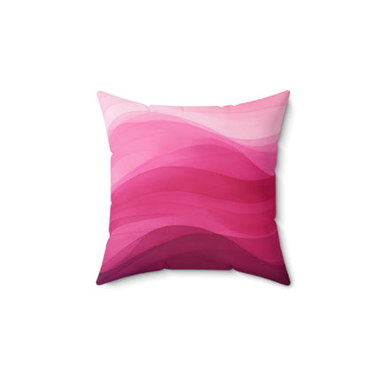 Autumn Serenade in Fuchsia and Pink Spun Polyester Square Pillow