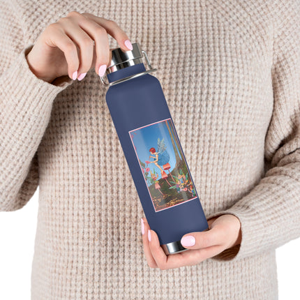 Periwinkle Painting the Petals by Ida Outhwaite Copper Vacuum Insulated Bottle, 22oz