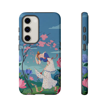 🌸☂️ The Lady Of The Falling Blossoms Phone Case – Art Deco Garden Whimsy