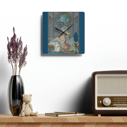 Liaisons Dangereuses by George Barbier Acrylic Wall Clock, Round & Square