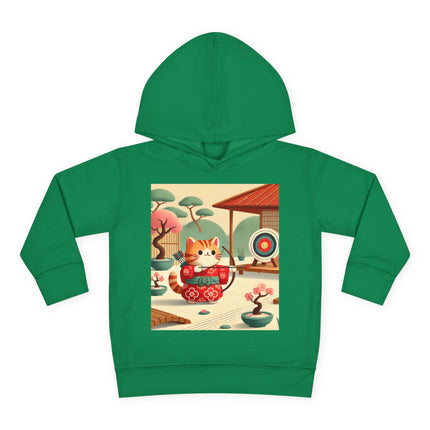 Archer Kitten in the Zen Garden Toddler Pullover Fleece Hoodie