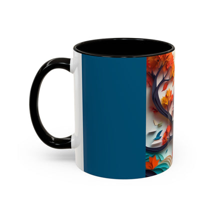 Owl at an Autumn Park Colorful Mugs (11oz, 15oz)