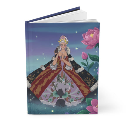 🌙✨ The Lady Of The Firefly Garden Hardcover Journal – Art Deco Moonlit Elegance